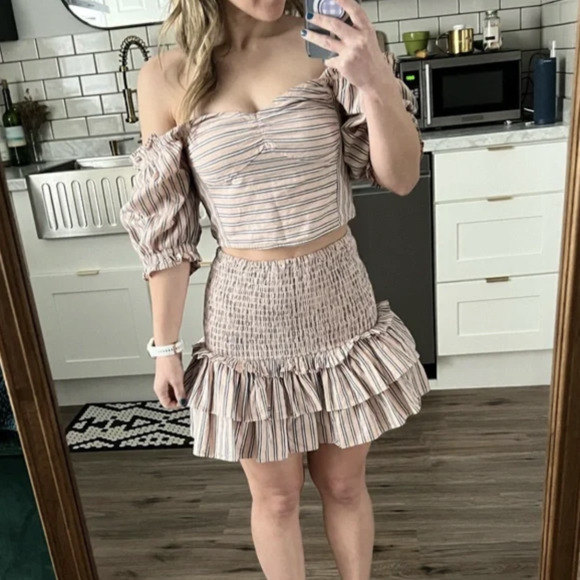 Smocked Mini Skirts